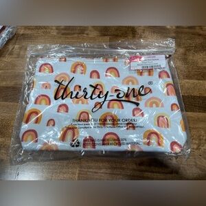 Thirty-One Boho Rainbow Zipper Pouch